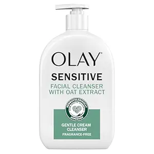 Step 1: Olay Sensitive Facial Cleanser