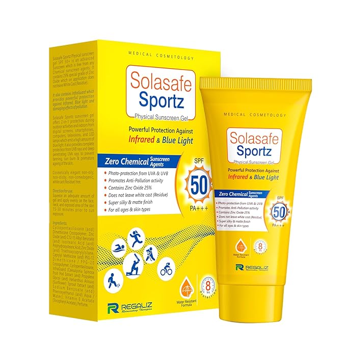 Regaliz Solasafe Sportz Physical Sunscreen SPF 50+