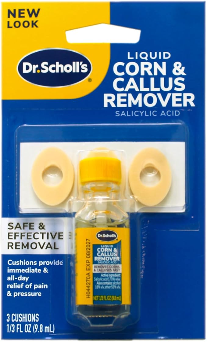 Step 1: Dr. Scholl’s Corn/Callus Remover Liquid