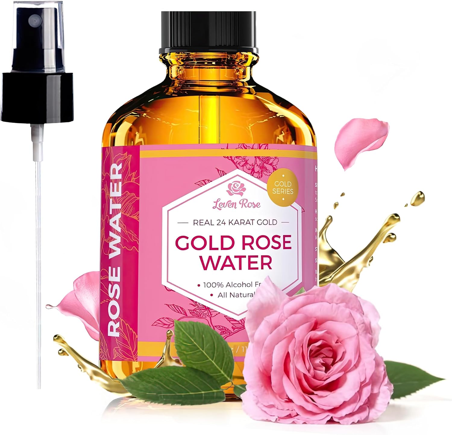 Leven Rose 24 Karat Gold Rose Water Toner