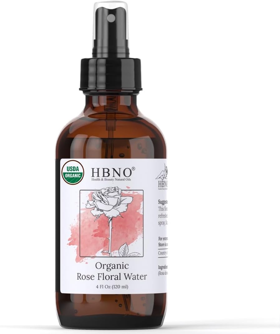 HBNO California Bottled Organic Rose Water