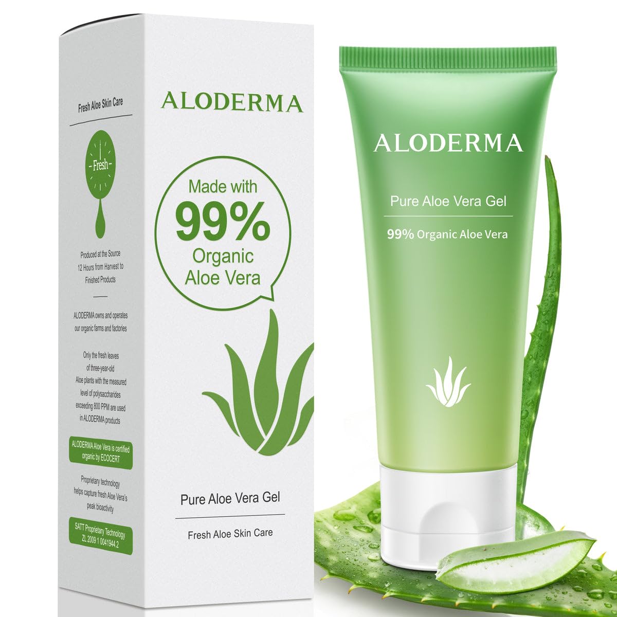 Aloderma 99% Organic Aloe Vera Gel