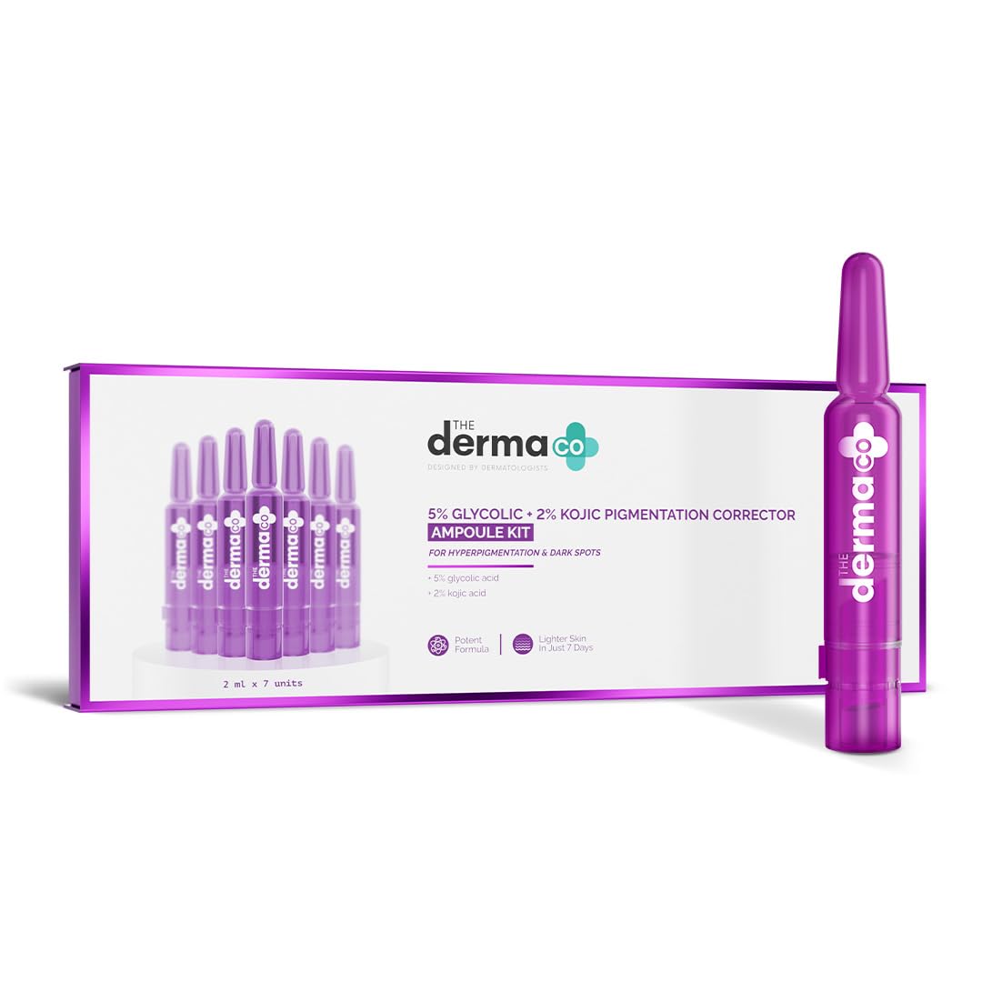The Derma Co Glycolic + Kojic Acid Pigmentation Corrector Ampoule Kit