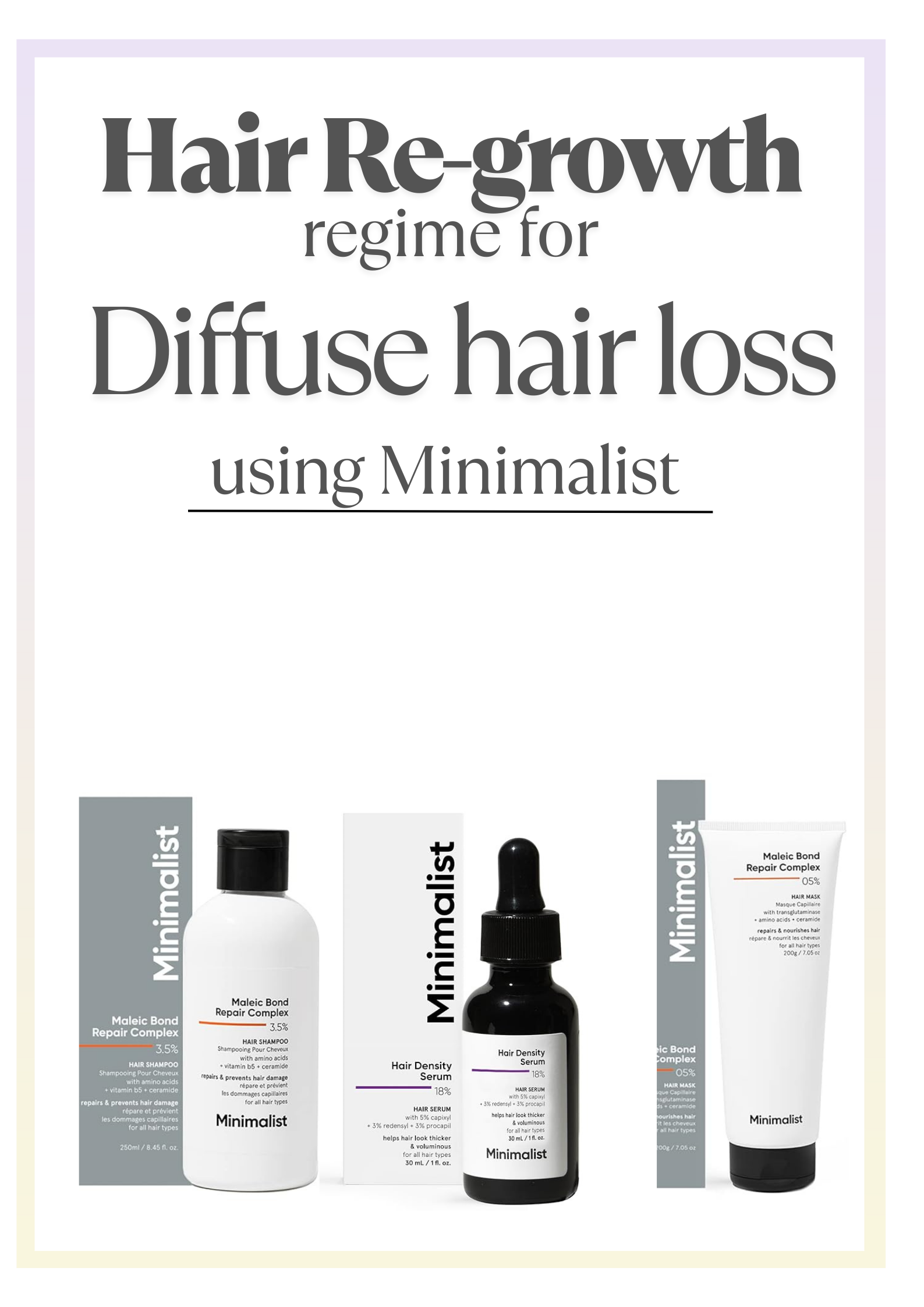 Minimalist Hair Re-growth Regime