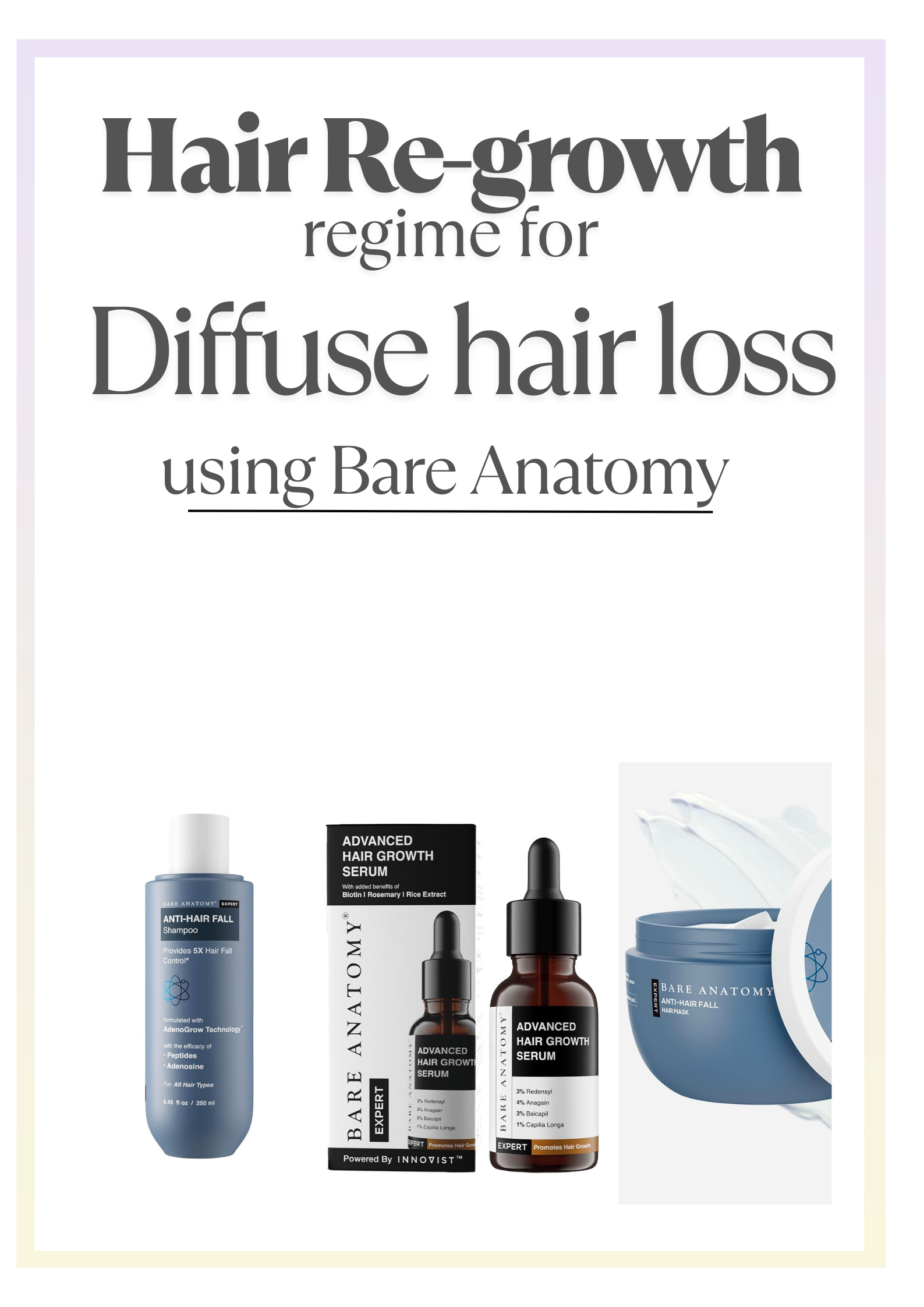 Bare Anatomy Hair Regrowth Regime for females