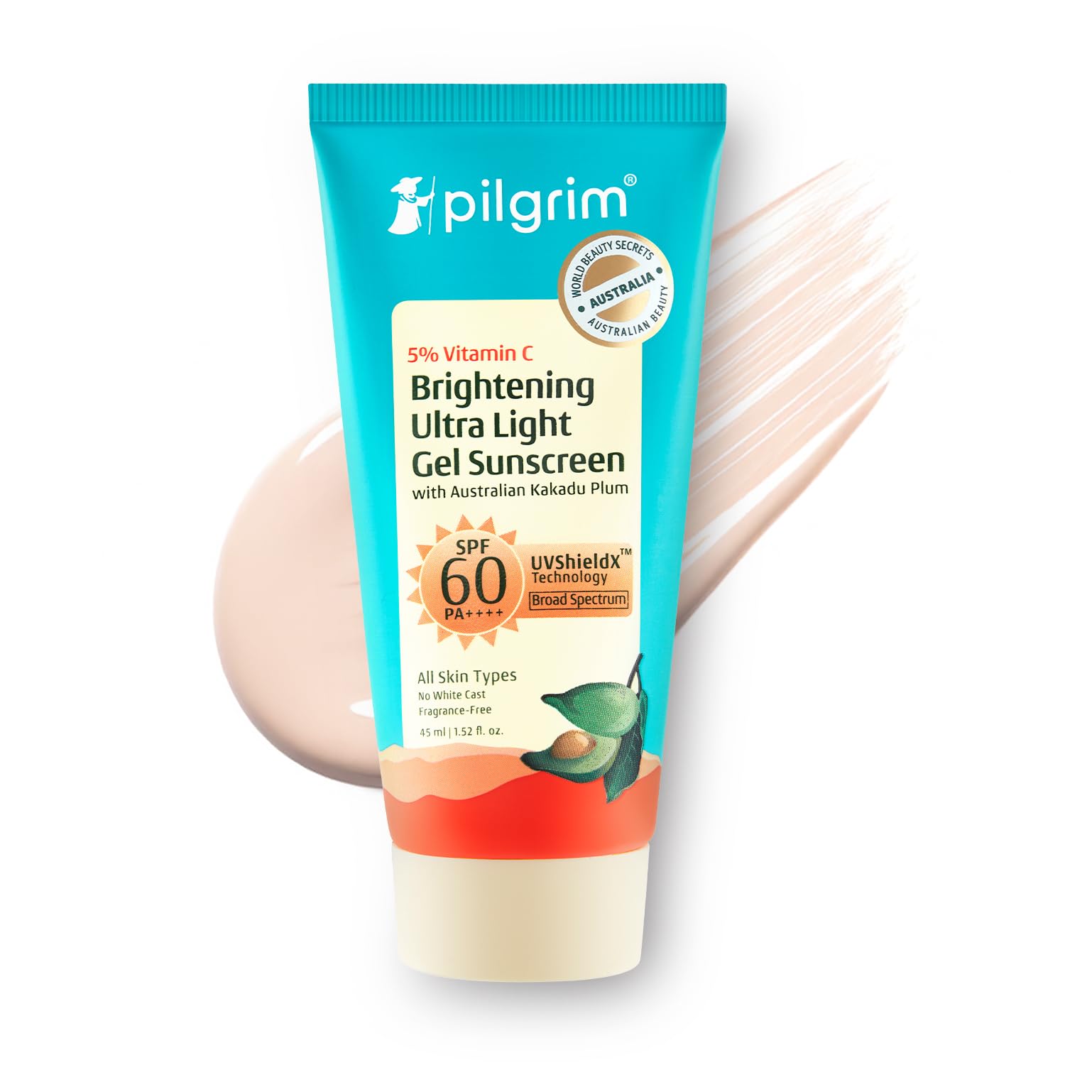 Pilgrim 5% Vitamin C Brightening Ultra Light Gel Sunscreen SPF 60