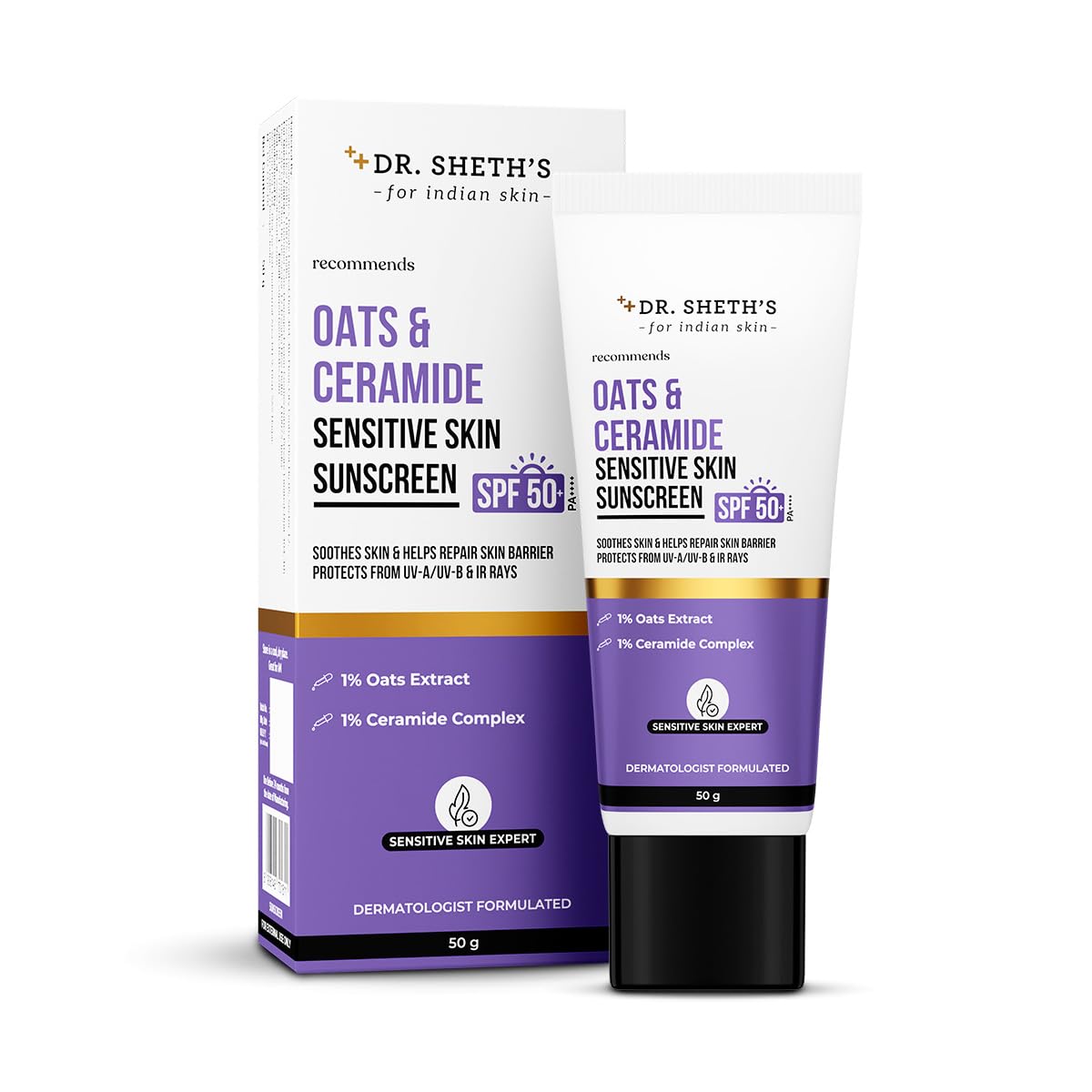 Dr. Sheth's Oats & Ceramide Sunscreen for Sensitive Skin