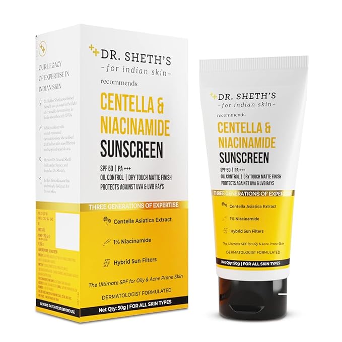 Dr. Sheth's Centella & Niacinamide Oil & Acne Control Sunscreen