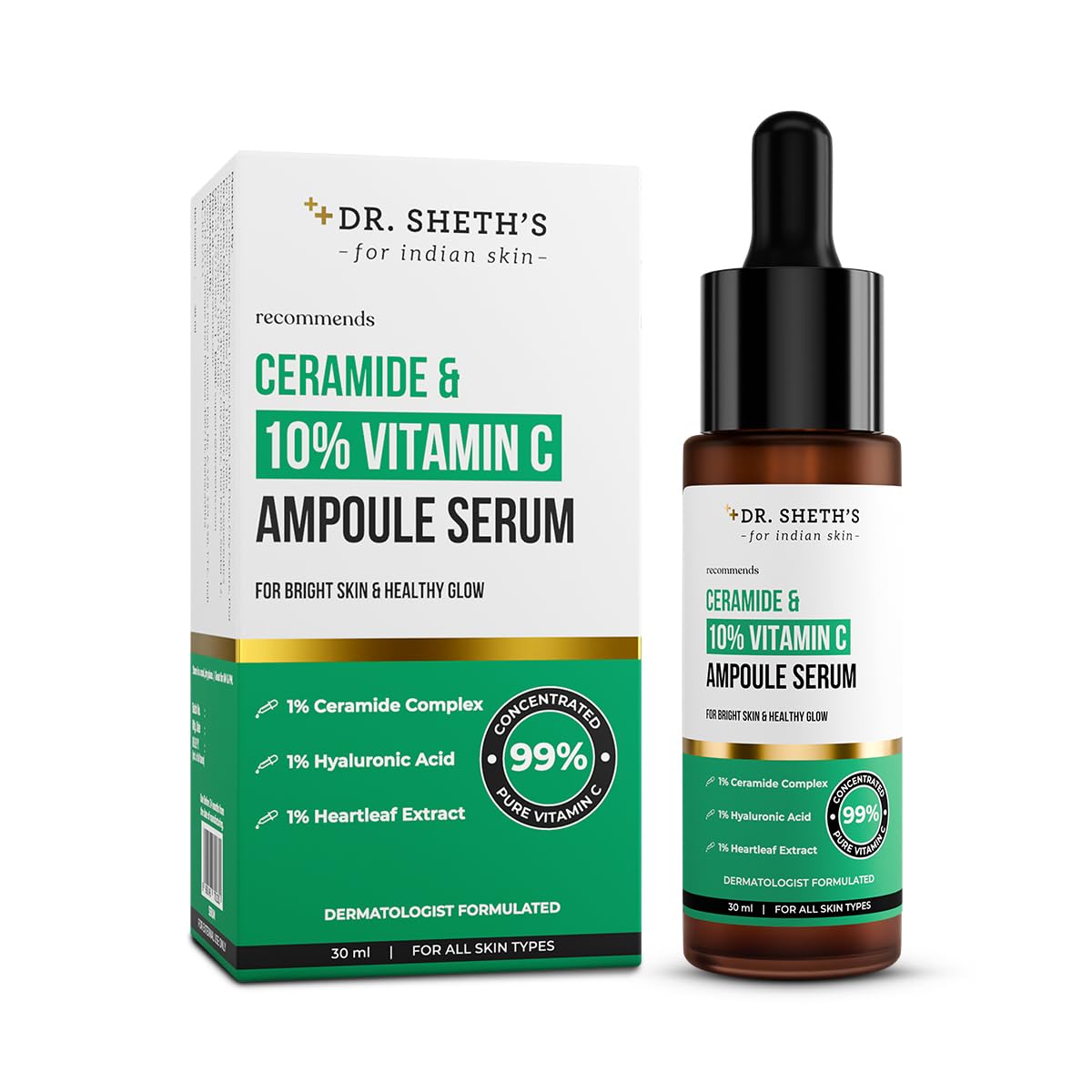 Dr. Sheth's Ceramide & 10% Vitamin C Ampoule Serum