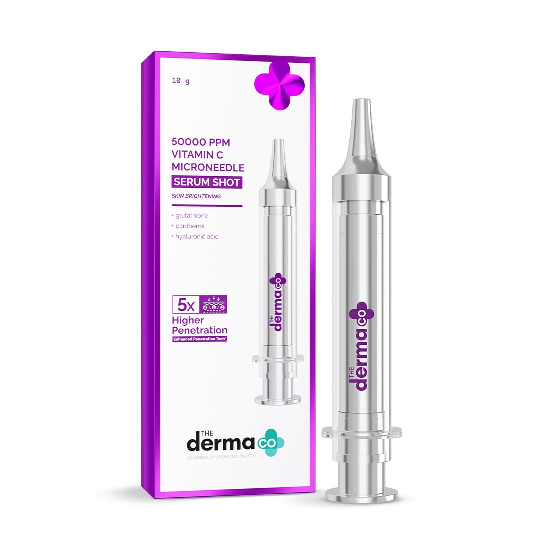 The Derma Co 50000 PPM Vitamin C Microneedle Face Serum Shot