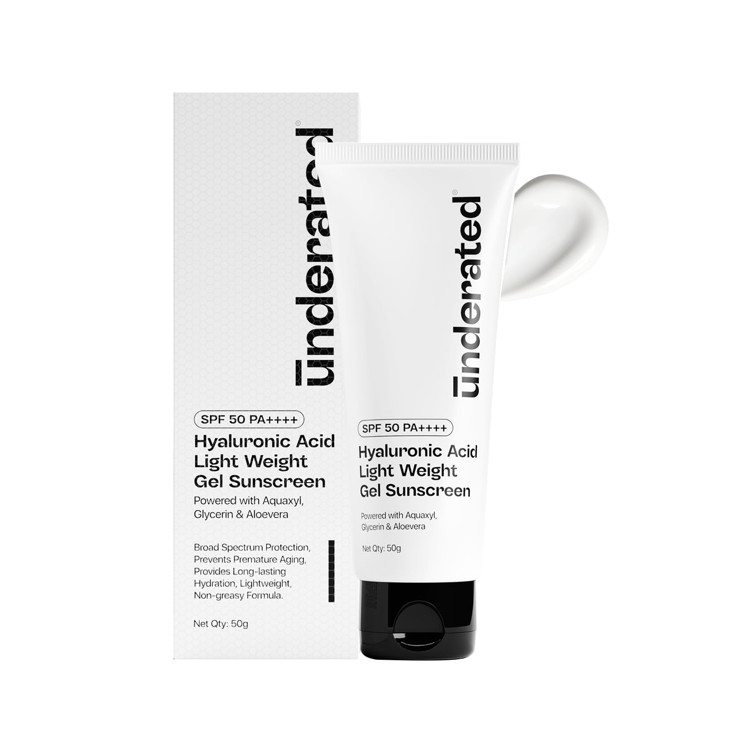 Underated Hyaluronic Acid Lightweight Gel Sunscreen