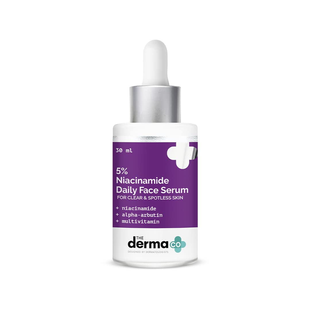 The Derma Co 5% Niacinamide Daily Face Serum with Alpha Arbutin & Multivitamin