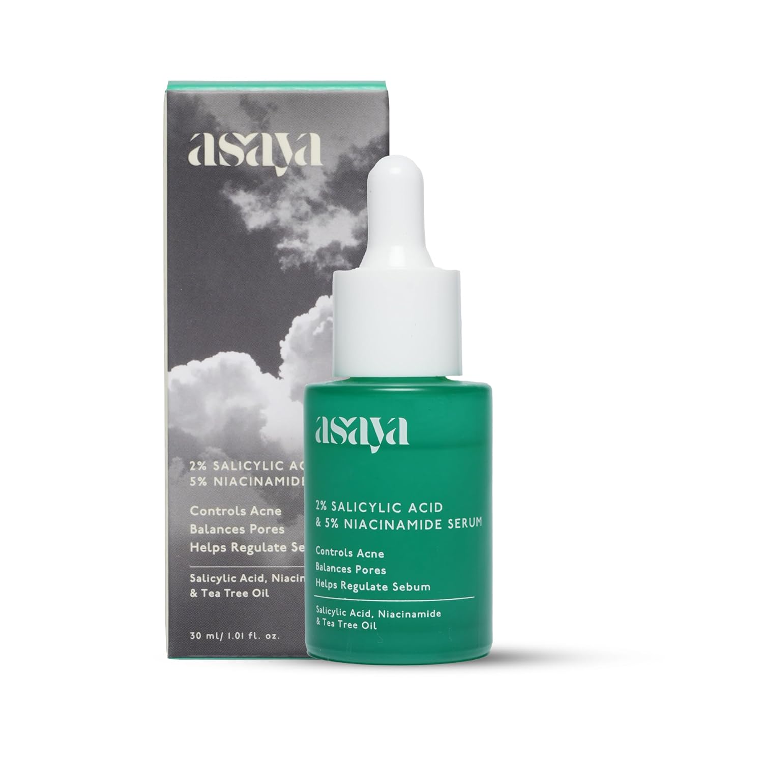 Asaya 2% Salicylic Acid Face Serum | 5% Niacinamide & Tea Tree Oil