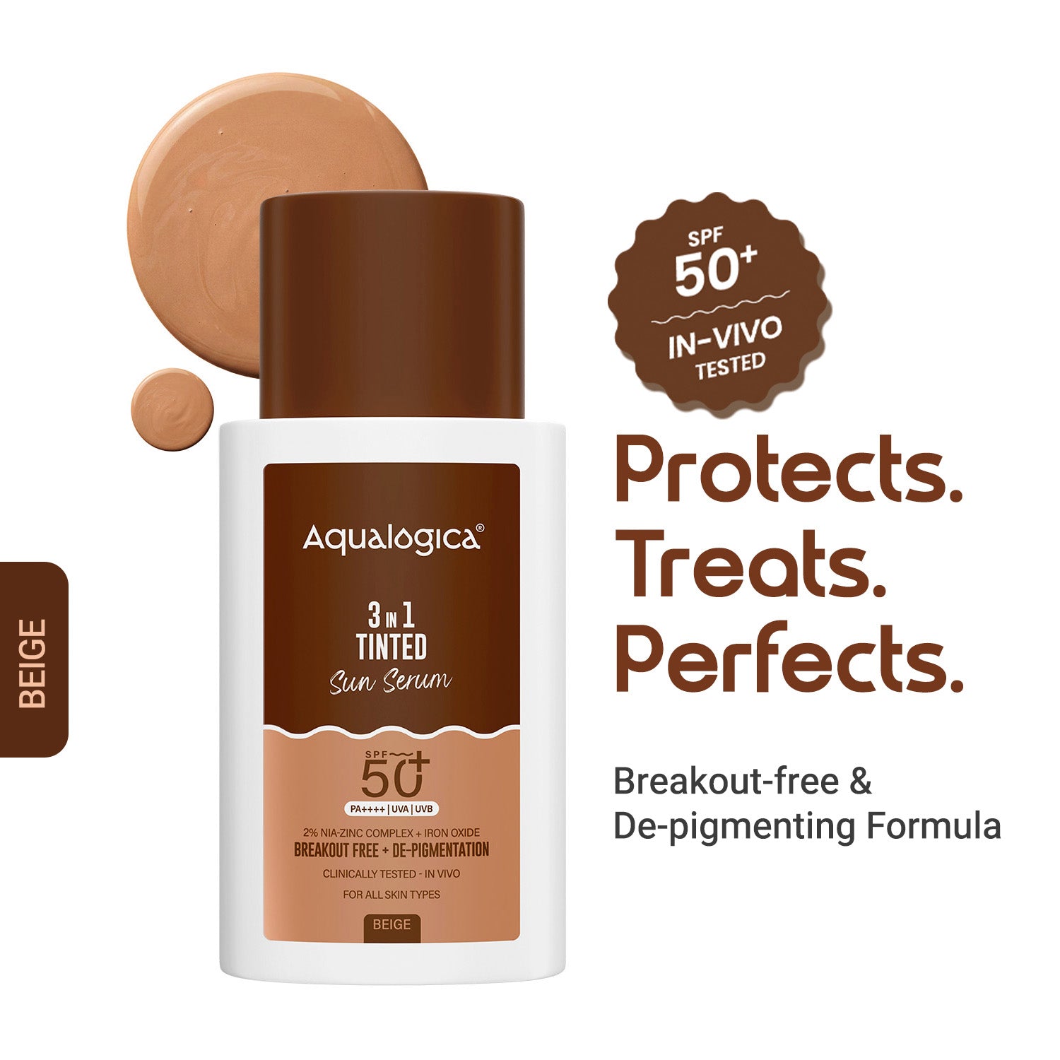 Aqualogica 3-in-1 Tinted Sun Serum
