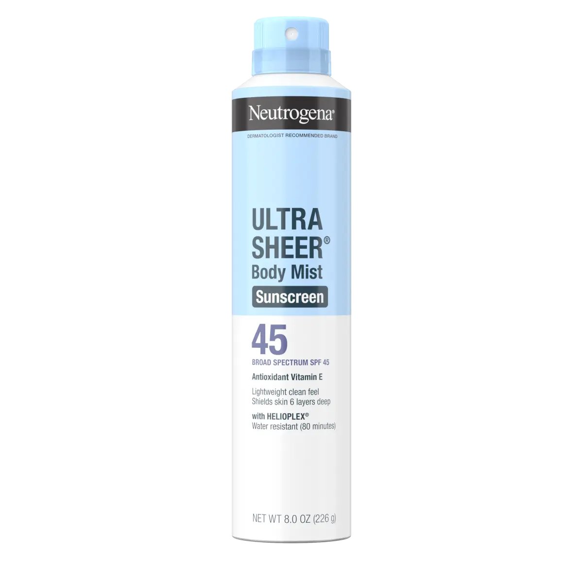 Neutrogena Ultra Sheer Body Mist Sunscreen SPF 45 (141g)