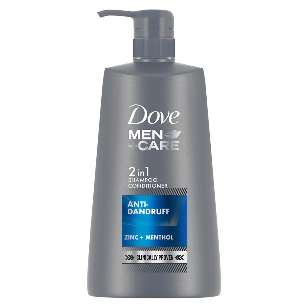 Step 1: Dove Men+Care Anti Dandruff 2in1 Shampoo+Conditioner