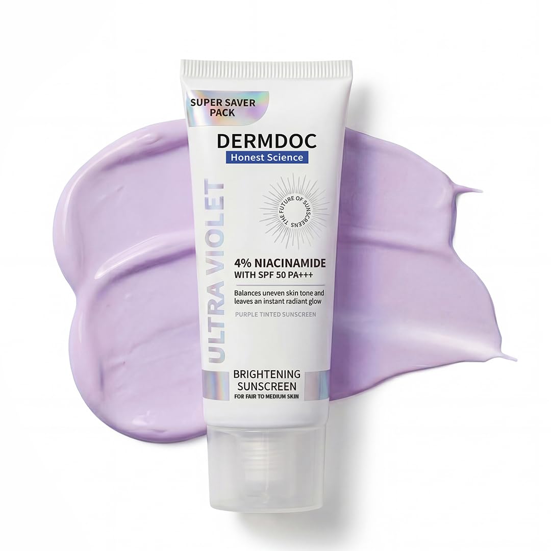 Dermdoc Ultra Violet Brightening Tinted Sunscreen with 4% Niacinamide, SPF 50 PA+++