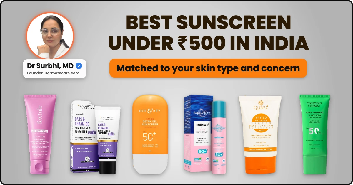 Best Sunscreens Under ₹500 in India (2026): Dermatologist-Recommended Picks